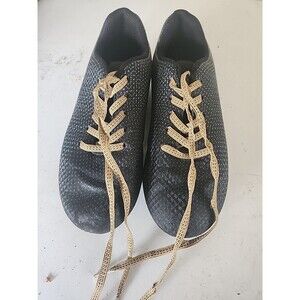 DSG Speed Viper Soccer Cleats Black Gold Kids Youth Size 1.5